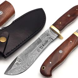 Custom Hand Forged, Damascus Steel Functional Skinner 11 inches, Bushcraft Knife, Daggers Battle Ready, With Sheath