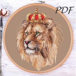 Cross stitch pattern Lion cross stitch design for embroidery pdf
