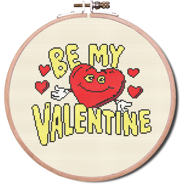 be my valentine free cross ctitch pattern valentine's day