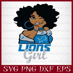 Detroit Lions Girl Svg, Detroit Lions Girl Nfl, Detroit Lions Girl Nfl Svg, Detroit Lions Girl, Nfl Girl Svg, Girl Nfl
