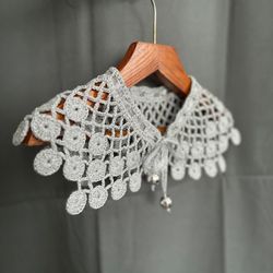 Crochet pattern collar PDF digital instant download, video tutorial, womens detachable collar, luxury lace