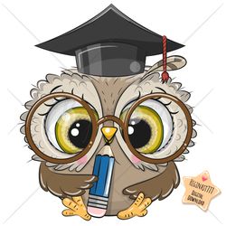Cute Cartoon Owl PNG, clipart, Sublimation Design, Wise, Print, clip art