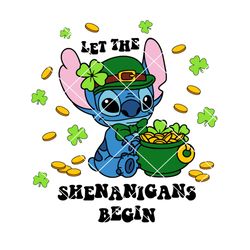 Let The Shenanigans Begin Svg, Funny Svg, St Patrick's Day Svg, Clover Svg, Shamrock Svg, Family Vacation Svg