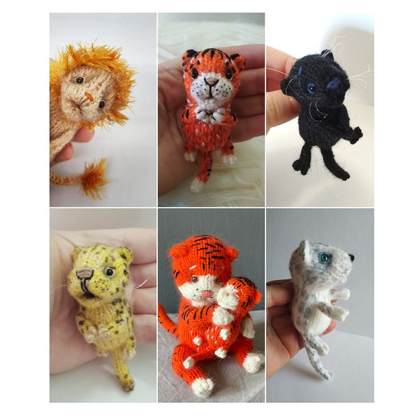 Wild cat knitting pattern, cub kitten, predator cub, tiger, lion, panther, puma, cougar knitting tutorial, guide DIY 1.jpg