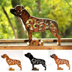 Figurine Staffordshire Bull Terrier, statuette Staffy made of wood (MDF)