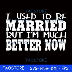 I used to be married but I'm much better now svg