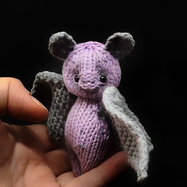 Bat Knitting Pattern, cute toy knitting pattern, halloween | Inspire Uplift