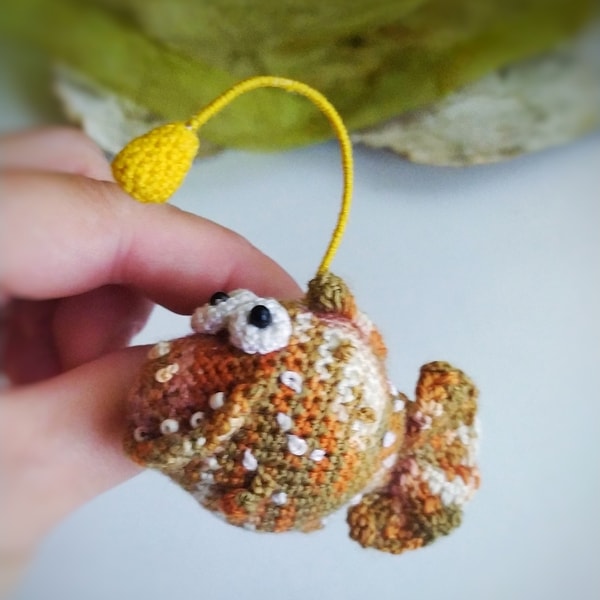 Angler Fish Crochet Pattern, brooch crochet pattern, funny | Inspire Uplift