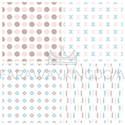 indians set american native culture ethnic seamless pattern