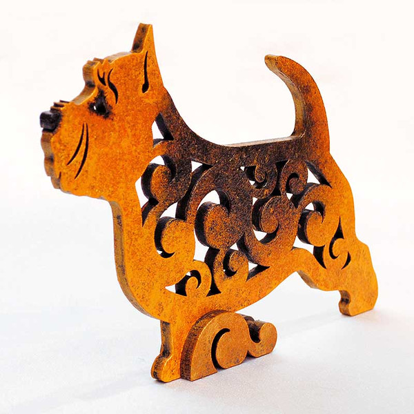 wooden Figurine Norwich Terrier