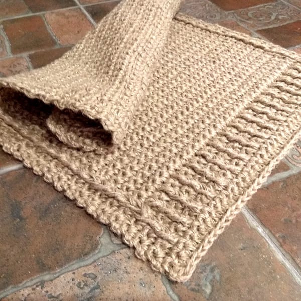 Crochet doormat Braided jute rug Rope door mat Welcome Rug - Inspire Uplift