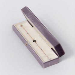 Velvet Jewelry Box Monogrammed - BRACELET BOX - Pendant Box Vintage Handmade Antique Engagement Wedding Proposal Temple