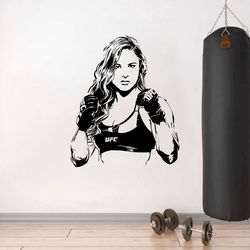 Ronda Rousey Sticker UFC Stars American Fighter Ultimate Fighting Championship Wall Sticker Vinyl Decal Mural Art Decor