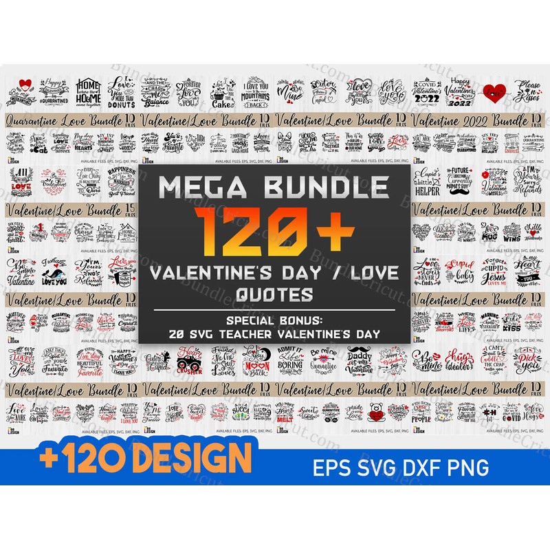 Mega Bundle 120  SVG Valentines Day.png