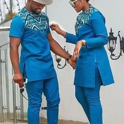 African couples clothing, couple's attire, different sizes and colors, wedding outfit, handmade wears, native wears,