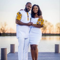 african couples clothing, couple's attire, different sizes and colors, wedding outfit, handmade wears, native wears,