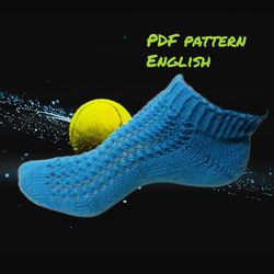 Sneaker lace socks. Knitting pattern