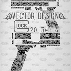 VECTOR DESIGN Glock20 gen4 "Scrolls and bear"