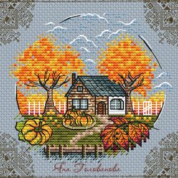 Autumn in the Garden Cross Stitch Pattern PDF