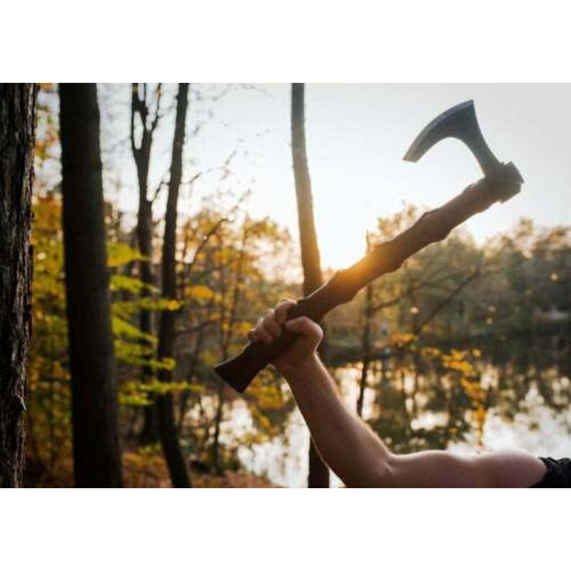 Custom Hand Forged Original Ragnar Lothbrok Viking Axe carbon steel axe 6.jpg
