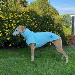 gorgeous fleece jumper for whippet. back length 21 inch. comfortable clothes for a dogs.