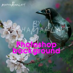 spring garden digital background layered psd