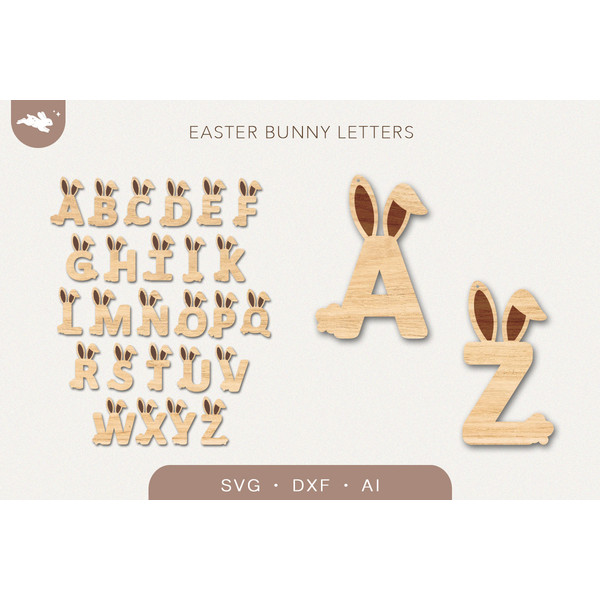 Easter bunny letters svg laser files.jpg