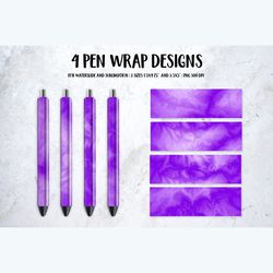 Purple Marble Pen Wraps  Sublimation or Waterslide Epoxy Pen Design