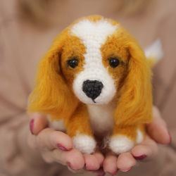 Spaniel dog crochet pattern, Spaniel puppy crochet pattern, Cavalier amigurumi dog pattern