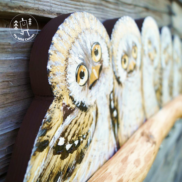 Owl Family, Cute Key Holder for Wall by MyWildCanvas-2.jpg