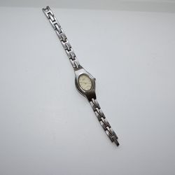 Old wrist woman watch bought at a flea market.Old watch.Strange wristwatch.