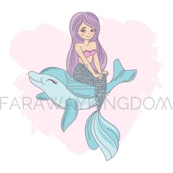joking mermaid cartoon cruise travel vector illustration set