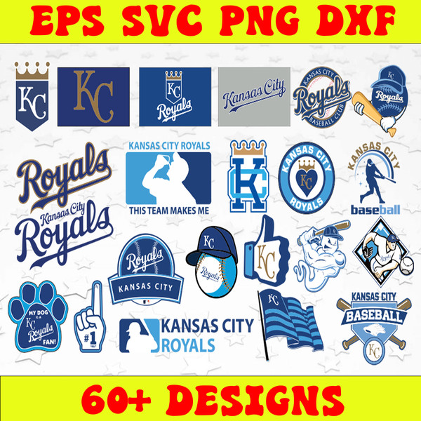 Bundle 22 Files Kansas City Royals Baseball Team svg, Kansas City Royals  Svg, MLB Team svg, MLB Svg, Png, Dxf, Eps
