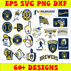 bundle 21 files milwaukee brewers baseball team svg, milwaukee brewers svg, mlb team  svg, mlb svg, png, dxf, eps