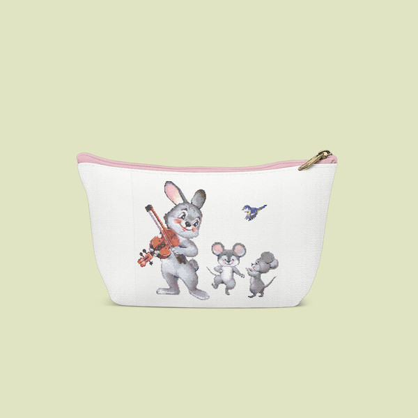 9 Funny Bunny with violin cross stitch pattern cross stitch chart for home decor and gift.jpg