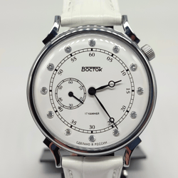 Vostok Prestige 2403 Shifted Second White Phianite Cubic Zirconia 581593 Brand New Vintage style mechanical watch