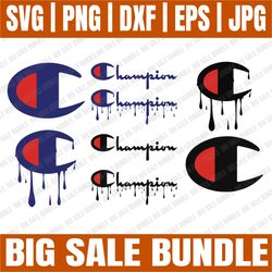 bundle 8 files champion logo fashion svg, champion logo svg, mickey champion svg bundle, champion dripping svg