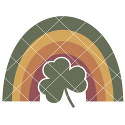 Retro St Patricks Rainbow Svg, St Patricks Day Svg, Clover Svg Instant Download