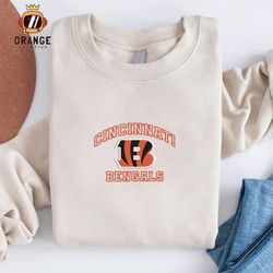Cincinnati Bengals Embroidered Sweatshirt, NFL Embroidered Shirt, NFL Bengals, Embroidered Hoodie, Unisex T-Shirt