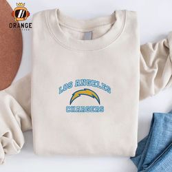 Los Angeles Chargers Embroidered Sweatshirt, NFL Embroidered Shirt, NFL Chargers, Embroidered Hoodie, Unisex T-Shirt