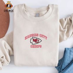 Kansas City Chiefs Embroidered Sweatshirt, NFL Embroidered Shirt, NFL Chiefs, Embroidered Hoodie, Unisex T-Shirt