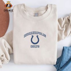Indianapolis Colts Embroidered Sweatshirt, NFL Embroidered Shirt, NFL Colts, Embroidered Hoodie, Unisex T-Shirt