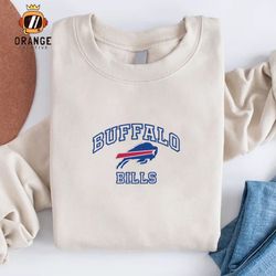 Buffalo Bills Embroidered Sweatshirt, NFL Embroidered Shirt, NFL Bills, Embroidered Hoodie, Unisex T-Shirt