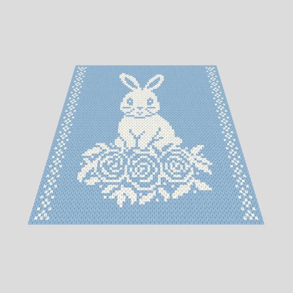 Loop yarn Easter Bunny blanket pattern PDF | Inspire Uplift