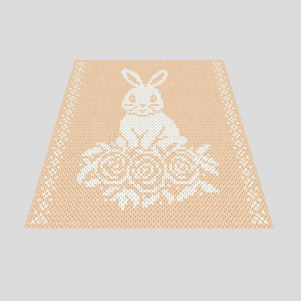 Loop yarn Easter Bunny blanket pattern PDF | Inspire Uplift