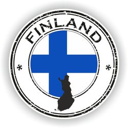 finland seal sticker round flag for laptop book fridge guitar motorcycle helmet toolbox door pc boat