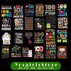 bundle 25 files  happy 100 days of school svg, 100 days of school svg, school 100th day svg, cricut, svg files