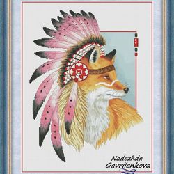 Amerindian Falcon. Cross Stitch Pattern. Cross Stitch Design. Digital. PDF. Saga.