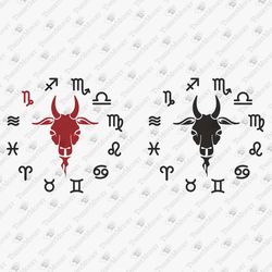 Capricorn Astrology Horoscope Zodiac Sign Vinyl Cut File Sublimation Graphic
