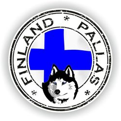finland pallas seal sticker round flag for laptop book fridge guitar motorcycle helmet toolbox door pc boat